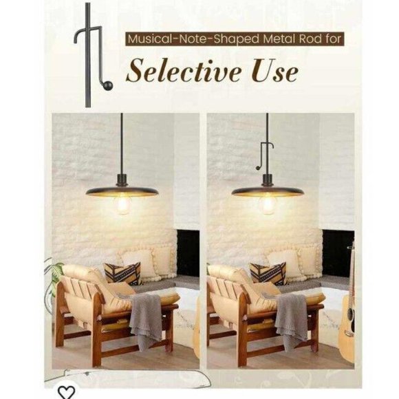 Black And Gold Pendant Light One Light Barn Pendant Lighting - Picture 2 of 8